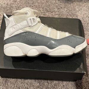 Nike Jordan 6 Rings Shoes Sneakers 323432-121 Grey-White 13 C